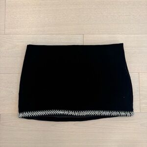 Zara Black Velvet Mini Skirt